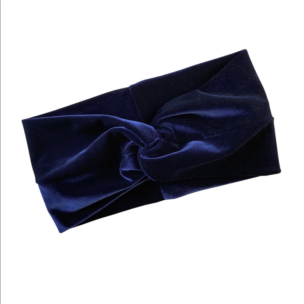 Stretch Velvet Headband Sapphire